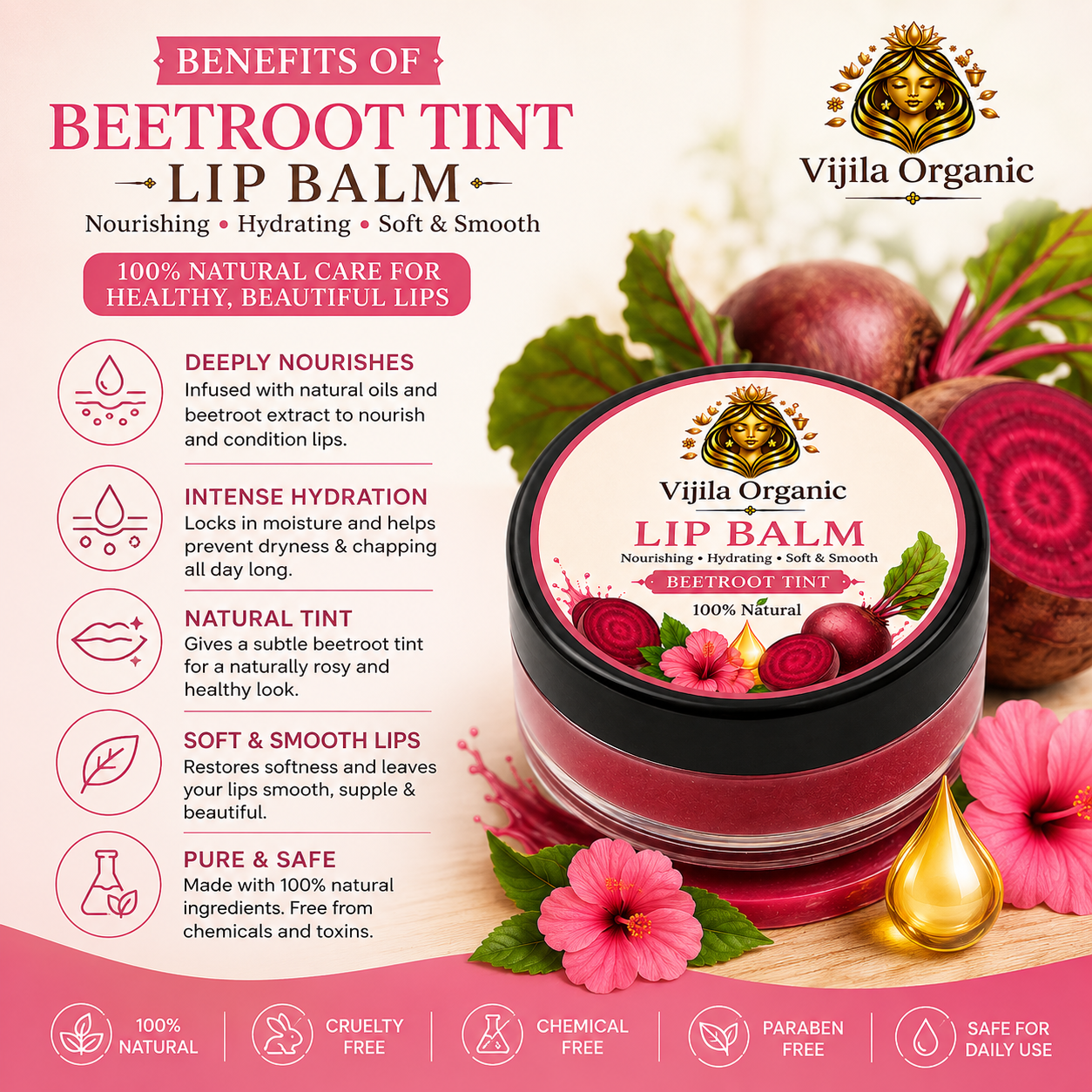 Beetroot Lip Balm