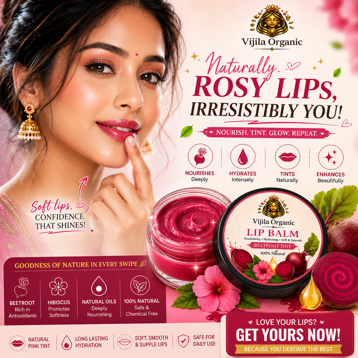 Beetroot Lip Balm