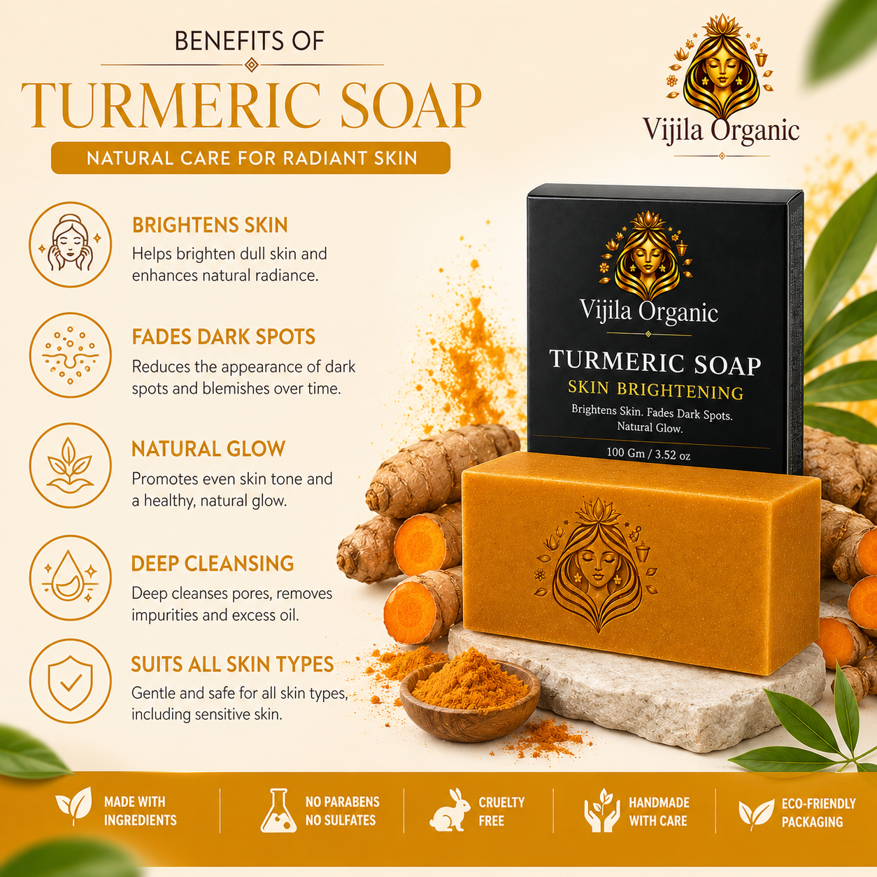 Turmeric Soap ( Pack of 3 )