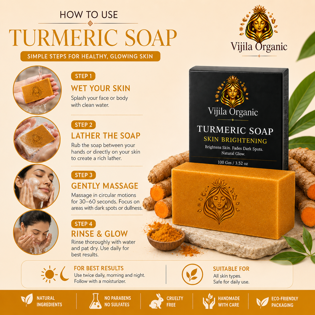 Turmeric Soap ( Pack of 3 )