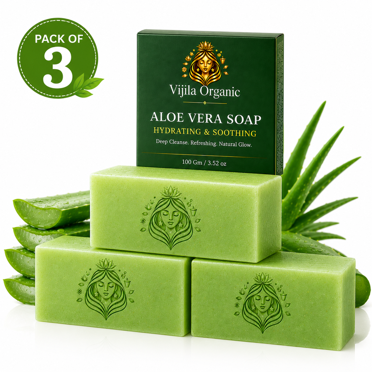 Aloe Vera Soap ( Pack of 3 )