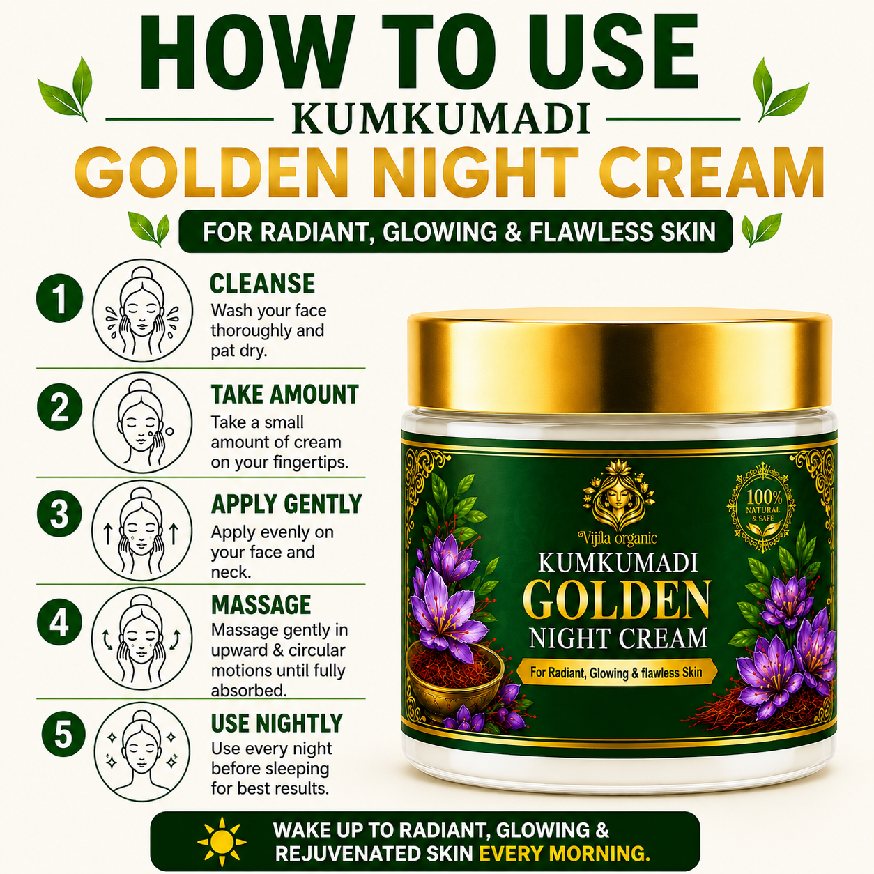 Kumkumadi Golden Night Cream