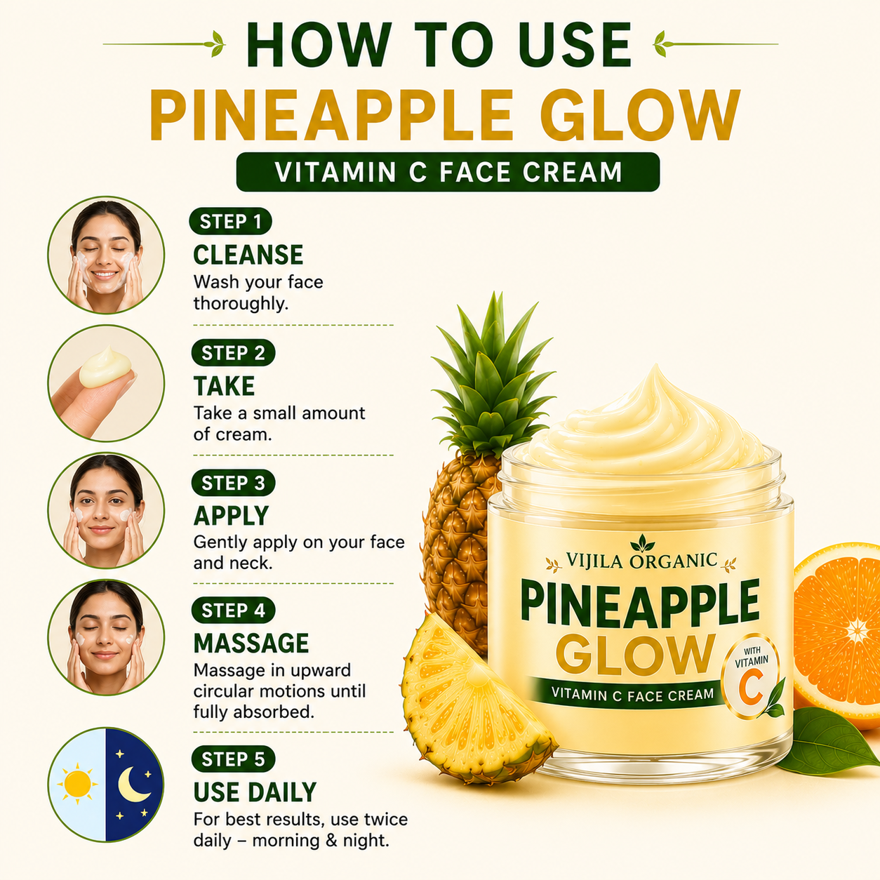 Vitamin C Pineapple Night Face Cream
