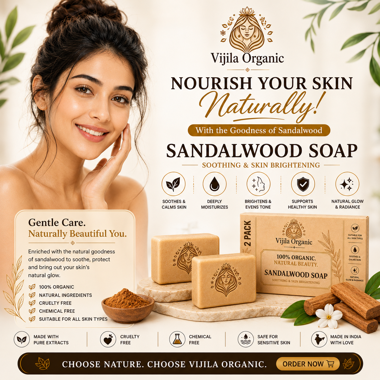 Sandalwood Soap ( Pack of 2 )