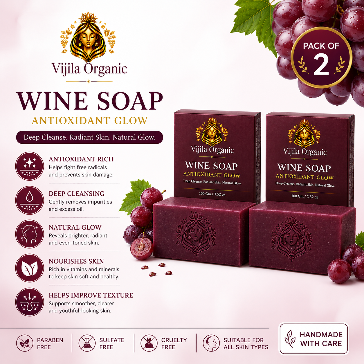 Wine Soap ( Pack of 2 )