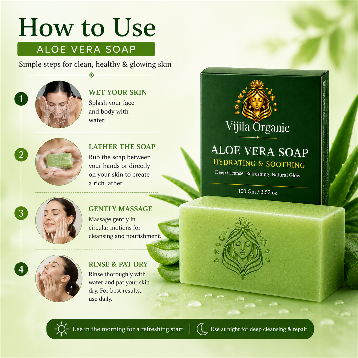 Aloe Vera Soap ( Pack of 3 )