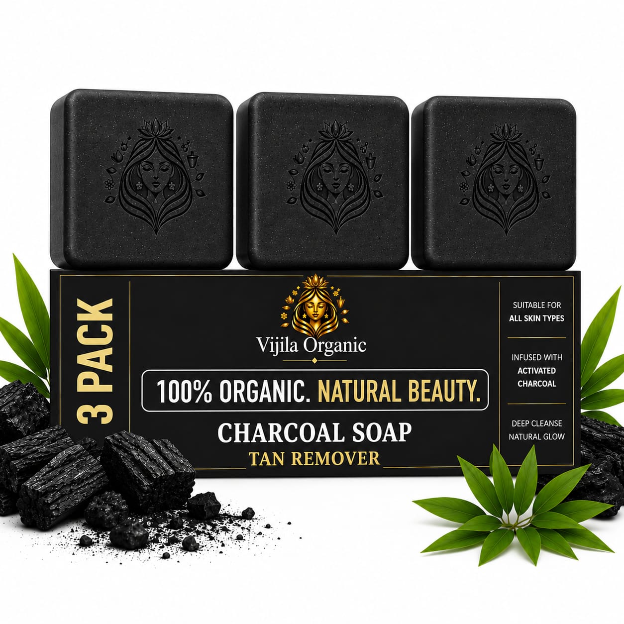 Charcoal Soap ( Pack of 3 )